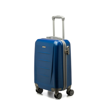 Trolley bagaglio a mano rigido blu in ABS Govago, Valigie, SKU o912000123, Immagine 0